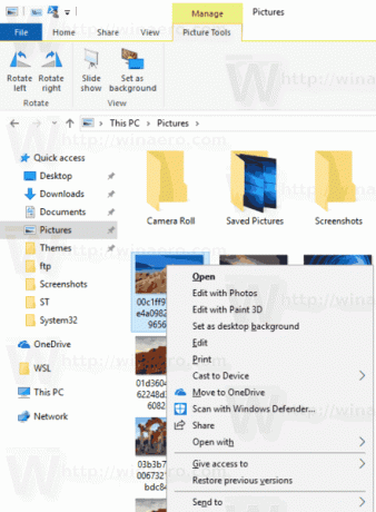 В Windows 10 удалено контекстное меню поворота изображения