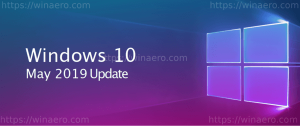 Spanduk Pembaruan Windows 10 Mei 2019