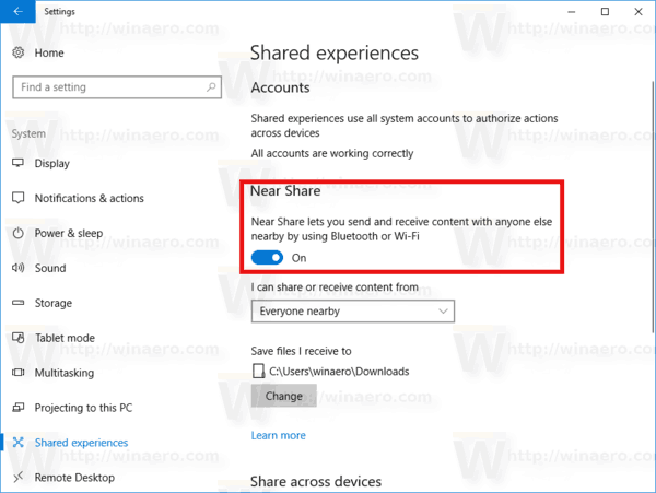 Windows 10 Aktifkan Berbagi Dekat