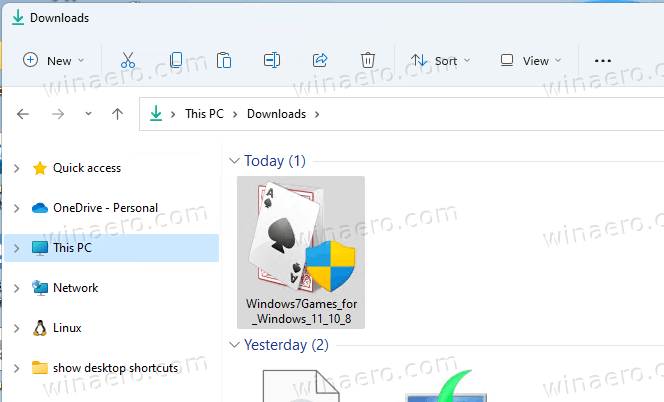 Inštalátor hier pre Windows 7 pre Windows 11
