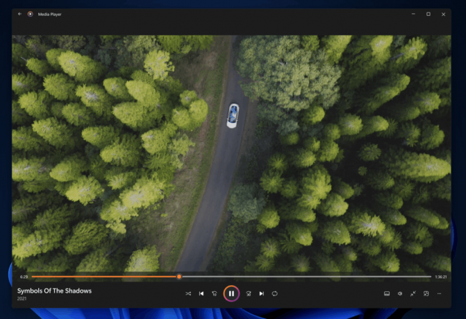 Windows 11 Media Player atskaņo video