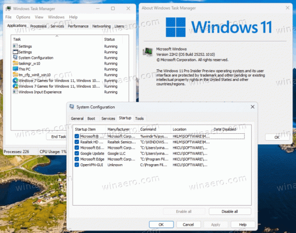 Klasický správce úloh systému Windows 7 pro systém Windows 11