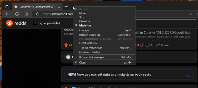 Menu contextuel Edge Dark 01