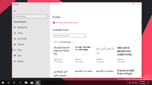 Windows 10 dobiva novu stranicu Fontovi u Postavkama
