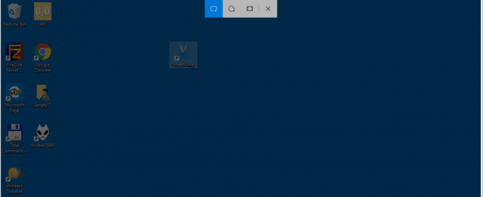 Windows 10 Screen Snip parancsikon 