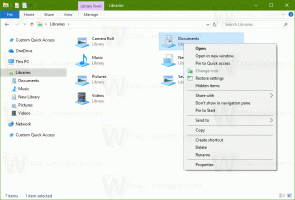 Lisage muutmise ikoon Windows 10 raamatukogu kontekstimenüüsse