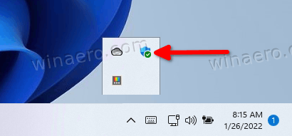 Windows 보안 트레이 아이콘 클릭