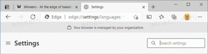 Edge Browser Anda Dikelola Oleh Organisasi Anda