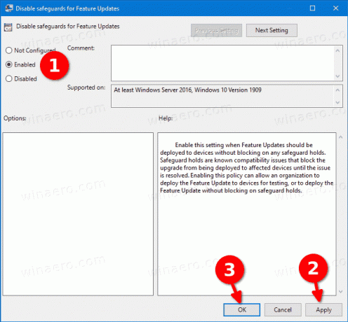 Windows 10 그룹 정책 2에서 기능 업그레이드 차단 비활성화