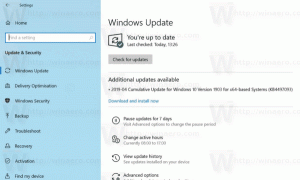 Windows 10 v1903 въвежда функцията „Налични допълнителни актуализации“ в Windows Update