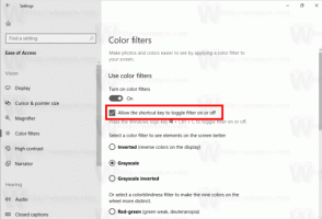 Омогућите или онемогућите пречицу за филтере боја у оперативном систему Виндовс 10