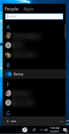 „Windows 10“ Prisekite kontaktą prie užduočių juostos