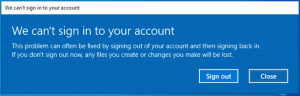 إصلاح لا يمكننا تسجيل الدخول إلى حسابك في Windows 10 Build 20226