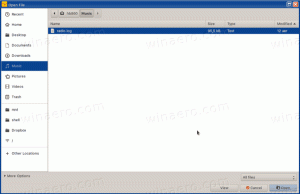 Skróty klawiaturowe w oknie dialogowym GTK Otwórz plik zapisywania