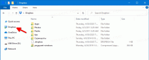 Fjern Dropbox fra navigasjonsruten i Windows 10