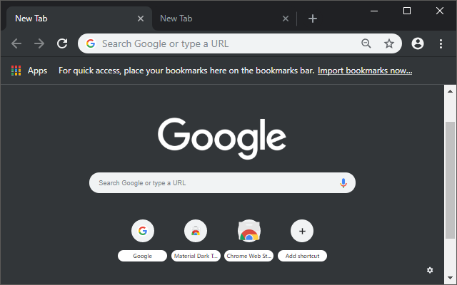 Tema anônimo padrão do Google Chrome