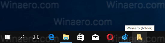 תיקיית Windows 10 מוצמדת לשורת המשימות 