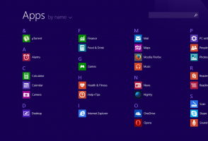 Windows 8.1 Güncellemesinde Başlangıç ​​ekranının Uygulamalar görünümünde daha fazla uygulama görüntüleyin