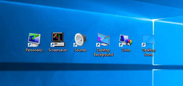 Klasiskās personalizācijas ikonas operētājsistēmā Windows 10