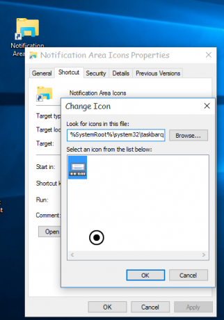 Icône de jeu de raccourcis d'icônes de la barre d'état système Windows 10