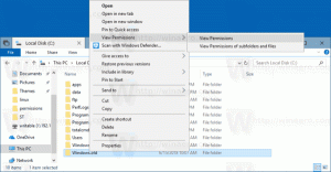 Ajouter le menu contextuel des autorisations d'affichage dans Windows 10