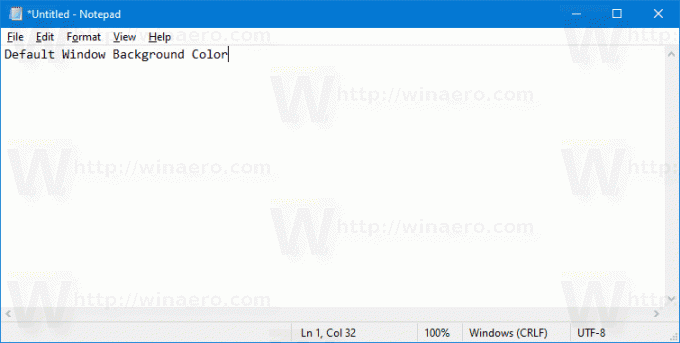 Windows 10 vindues baggrundsfarve