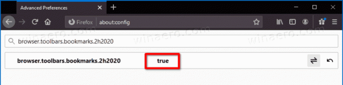 Imposta i segnalibri delle barre degli strumenti del browser 2h2020 su True