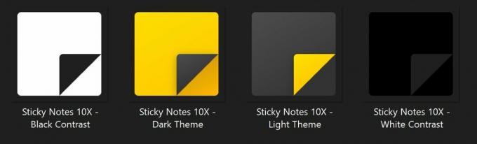 Sticky Notes färgglada ikoner