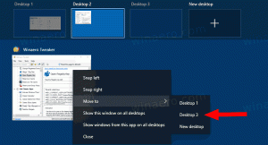 Sposta la finestra da un desktop virtuale a un altro in Windows 10