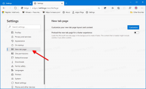 Zakázať predbežné načítanie stránky novej karty v prehliadači Microsoft Edge Chromium