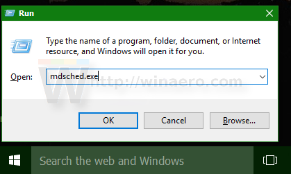 Windows 10 zaženite mdsched