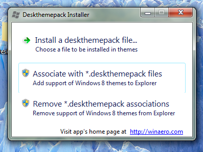 Deskthemepack-installatieprogramma