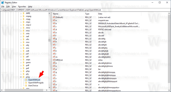 Windows 10 Dateitypschlüssel