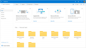 A Microsoft a Personal Vault Secure funkcióval frissíti a OneDrive-ot