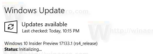 Windows 10 Build 17133