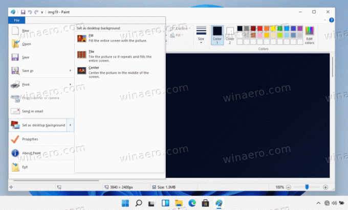 Windows 11 fona tapetes maiņa bez aktivizēšanas no programmas Paint