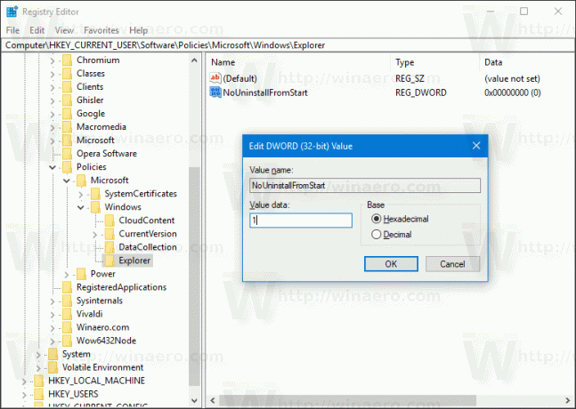 Désactiver les applications Désinstaller Windows 10