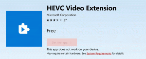 Windows 10 Fall CreatorsUpdate用のHEVCデコーダーを入手する