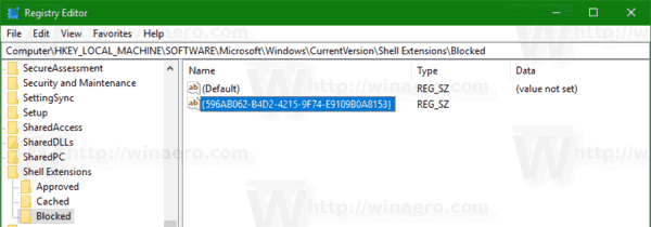 Windows 10 Fjern tidligere versioner kontekstmenu