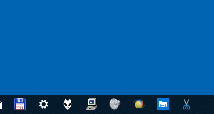 Windows 10 Lägg till skärmklipp i aktivitetsfältet