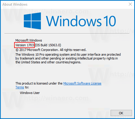 Windowsバージョン番号Winver
