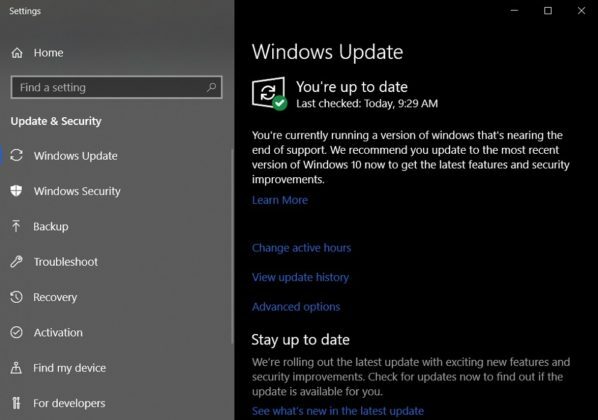 Pripomenutie aktualizácie systému Windows 10 598 x 420