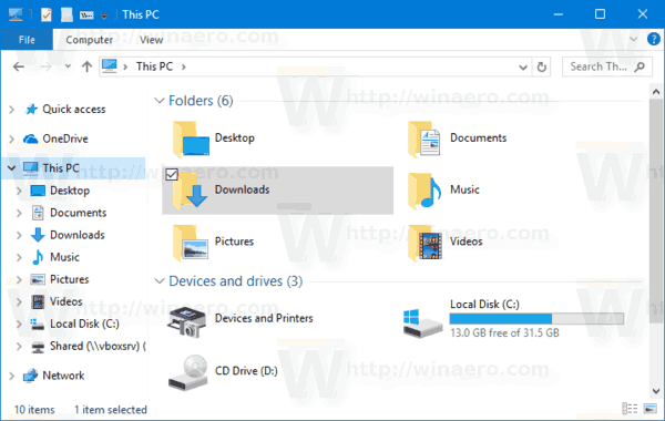 Geräte und Drucker in diesem PC in Windows 10