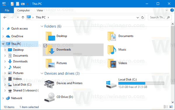 Dispozitive și imprimante din acest computer în Windows 10