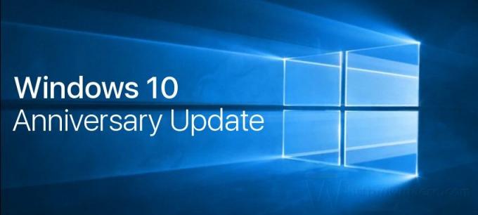 Windows 10 jubilejas atjaunināšanas logotipa reklāmkarogs