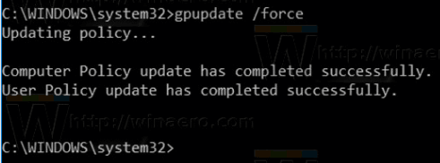 Tvinga upp uppdatering av gruppolicy