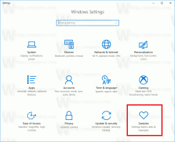Abilita la pagina degli esempi in Impostazioni in Windows 10