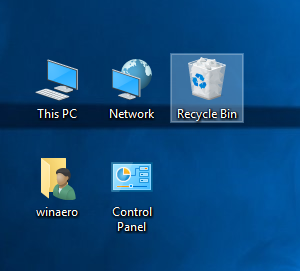 Windows 10-Desktopsymbole aktiviert