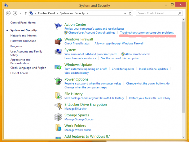 Centrul de securitate al Windows 8.1