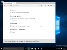 VP9 kodeki lubamine Microsoft Edge'is operatsioonisüsteemis Windows 10 build 10547